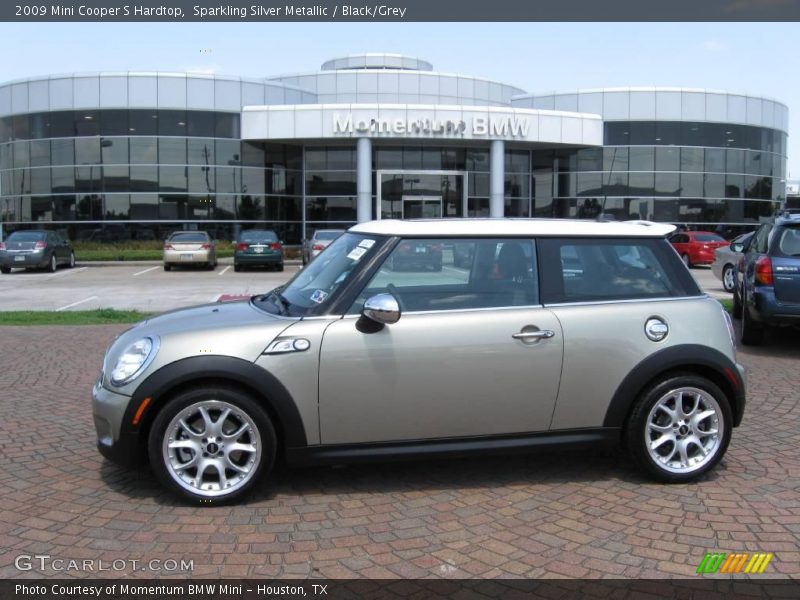 Sparkling Silver Metallic / Black/Grey 2009 Mini Cooper S Hardtop