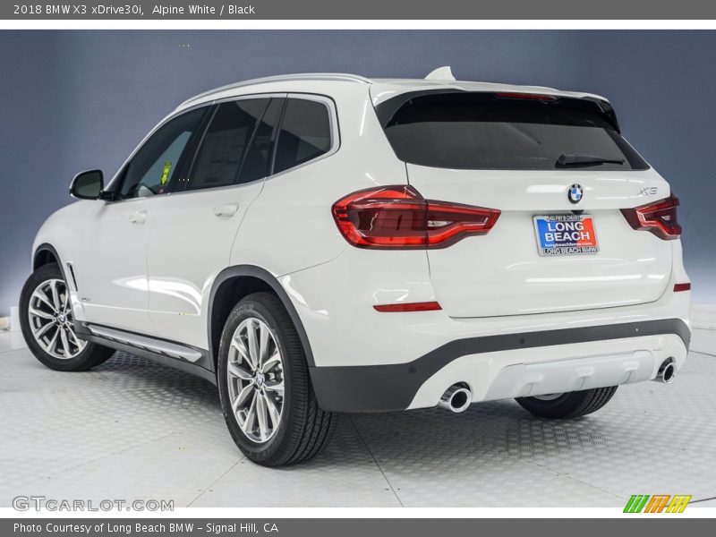 Alpine White / Black 2018 BMW X3 xDrive30i