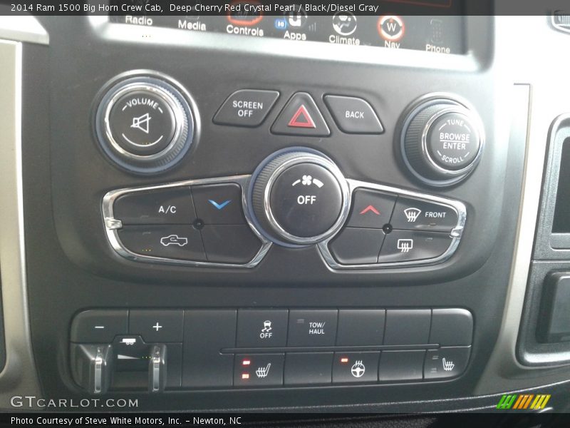 Deep Cherry Red Crystal Pearl / Black/Diesel Gray 2014 Ram 1500 Big Horn Crew Cab