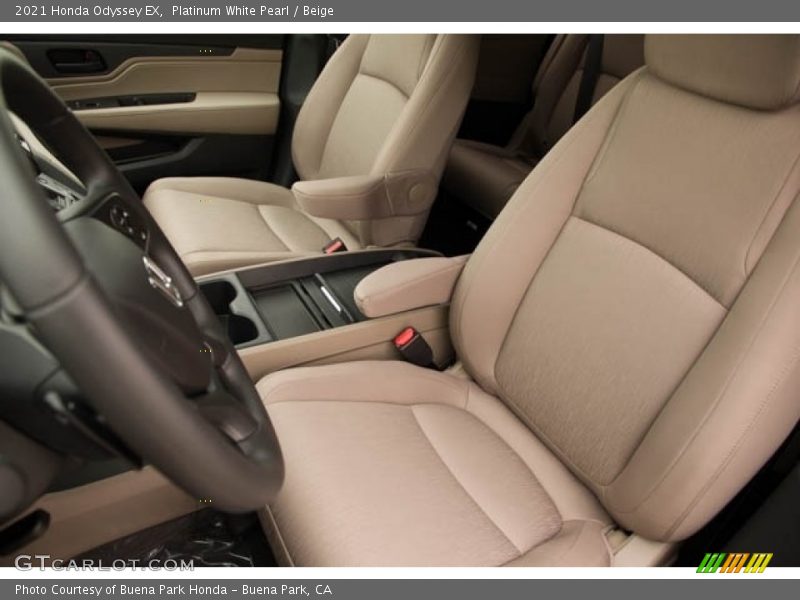 Platinum White Pearl / Beige 2021 Honda Odyssey EX