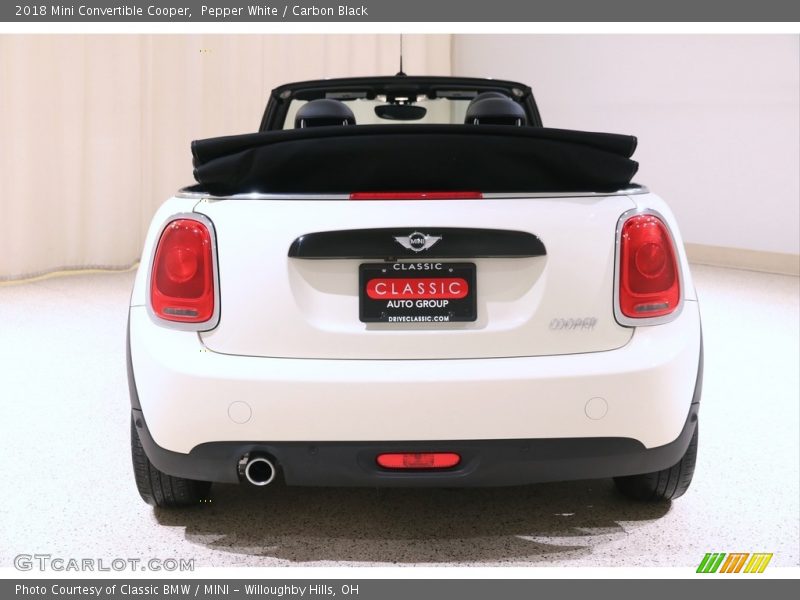 Pepper White / Carbon Black 2018 Mini Convertible Cooper