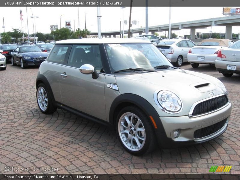 Sparkling Silver Metallic / Black/Grey 2009 Mini Cooper S Hardtop