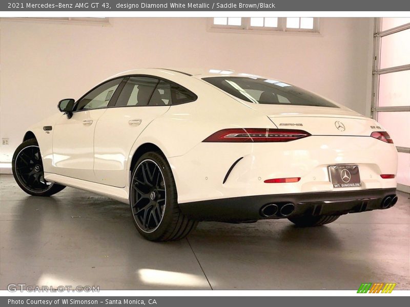 designo Diamond White Metallic / Saddle Brown/Black 2021 Mercedes-Benz AMG GT 43