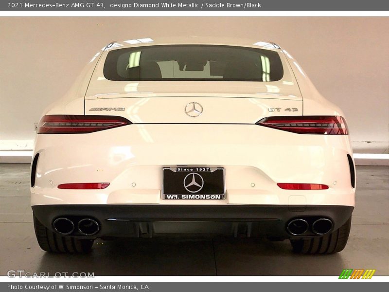 designo Diamond White Metallic / Saddle Brown/Black 2021 Mercedes-Benz AMG GT 43