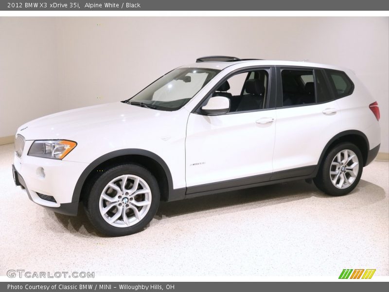 Alpine White / Black 2012 BMW X3 xDrive 35i