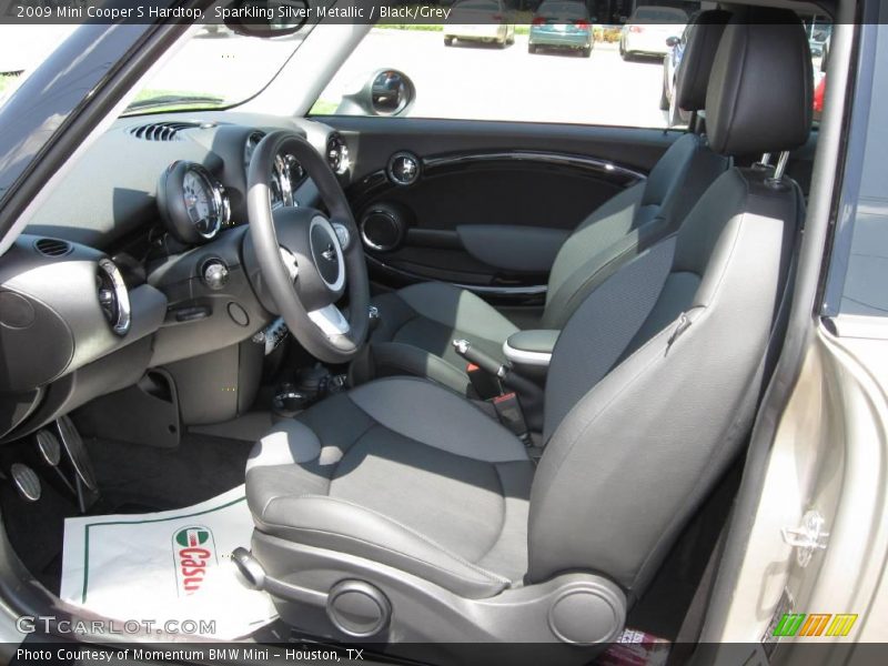Sparkling Silver Metallic / Black/Grey 2009 Mini Cooper S Hardtop