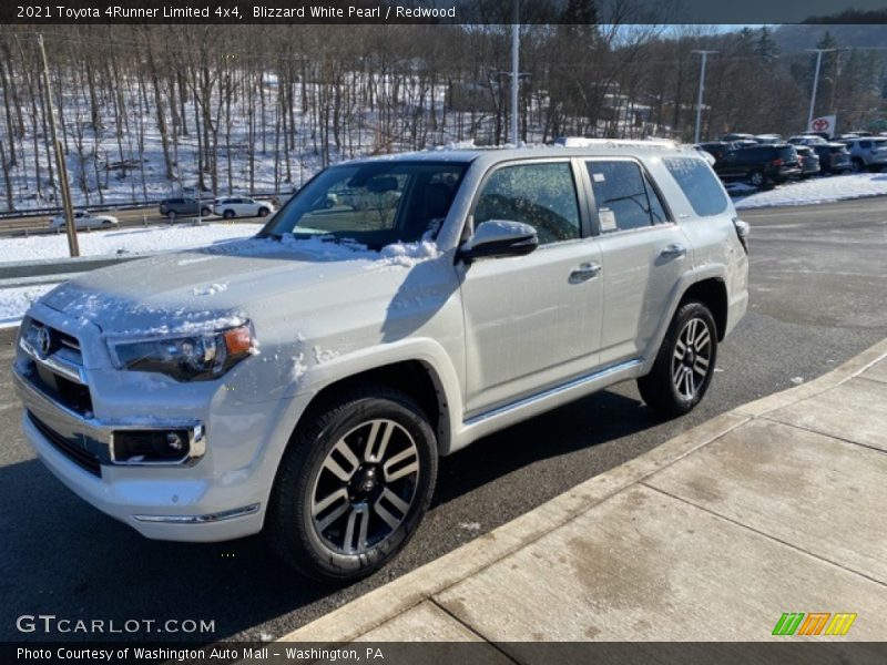Blizzard White Pearl / Redwood 2021 Toyota 4Runner Limited 4x4