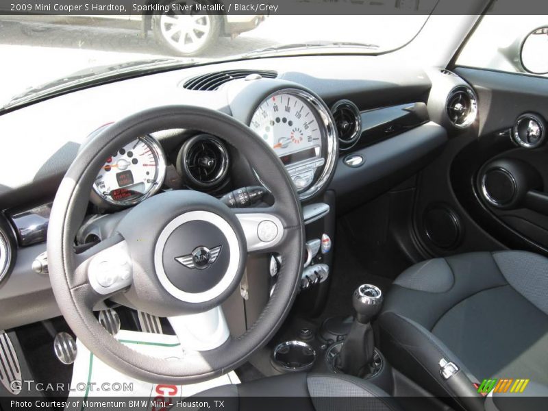 Sparkling Silver Metallic / Black/Grey 2009 Mini Cooper S Hardtop
