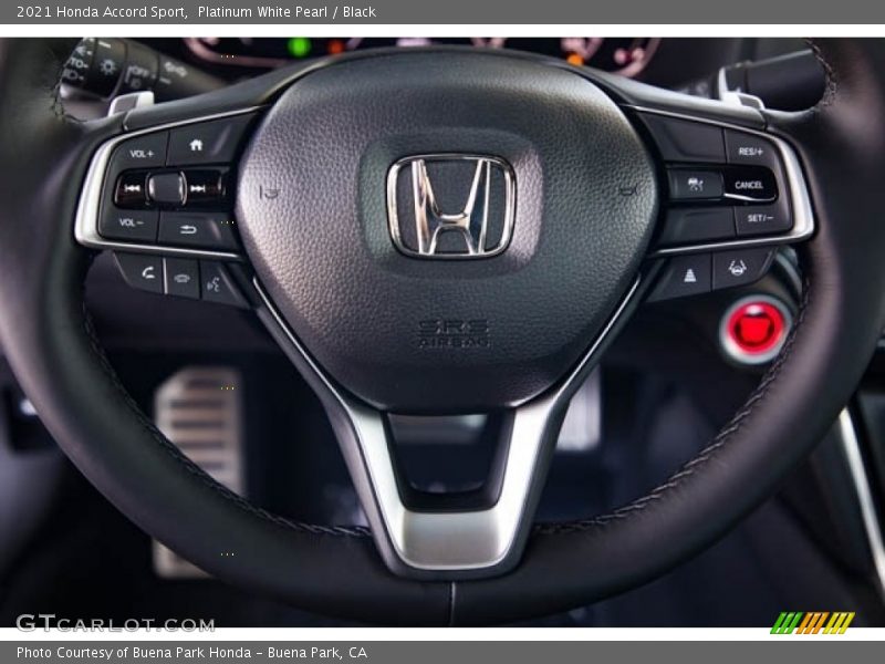 Platinum White Pearl / Black 2021 Honda Accord Sport