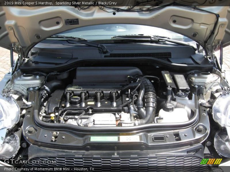 Sparkling Silver Metallic / Black/Grey 2009 Mini Cooper S Hardtop