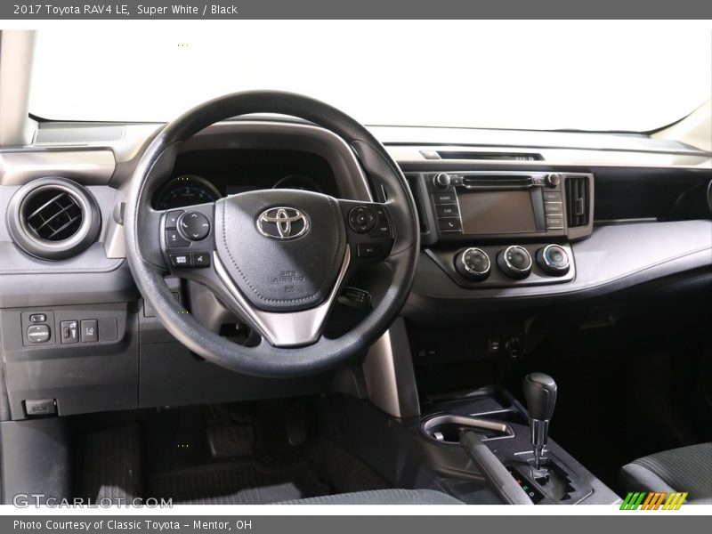 Super White / Black 2017 Toyota RAV4 LE