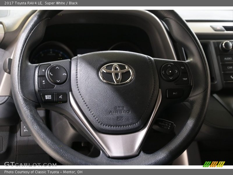 Super White / Black 2017 Toyota RAV4 LE