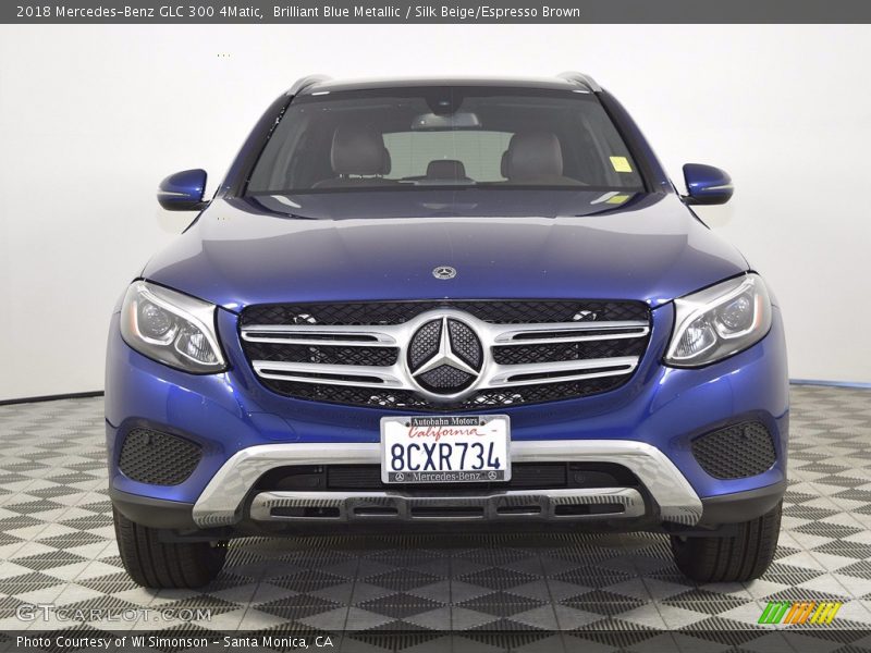 Brilliant Blue Metallic / Silk Beige/Espresso Brown 2018 Mercedes-Benz GLC 300 4Matic