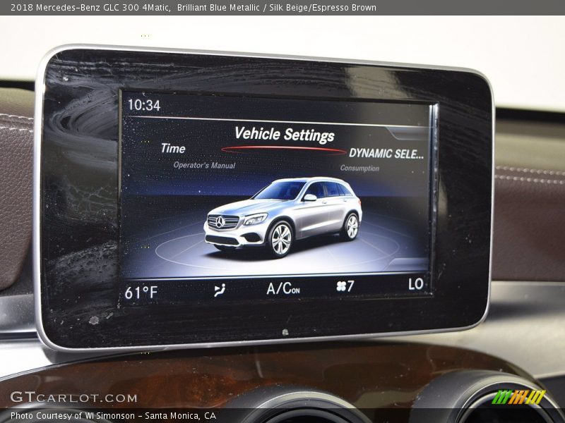 Brilliant Blue Metallic / Silk Beige/Espresso Brown 2018 Mercedes-Benz GLC 300 4Matic