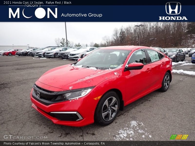 Rallye Red / Black 2021 Honda Civic LX Sedan