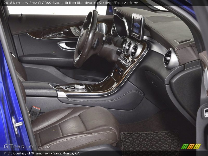 Brilliant Blue Metallic / Silk Beige/Espresso Brown 2018 Mercedes-Benz GLC 300 4Matic