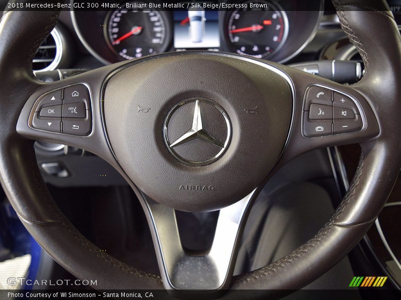 Brilliant Blue Metallic / Silk Beige/Espresso Brown 2018 Mercedes-Benz GLC 300 4Matic