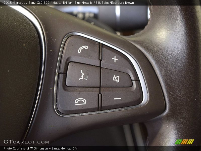 Brilliant Blue Metallic / Silk Beige/Espresso Brown 2018 Mercedes-Benz GLC 300 4Matic