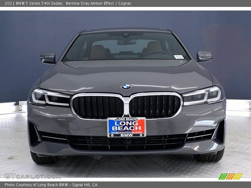 Bernina Gray Amber Effect / Cognac 2021 BMW 5 Series 540i Sedan