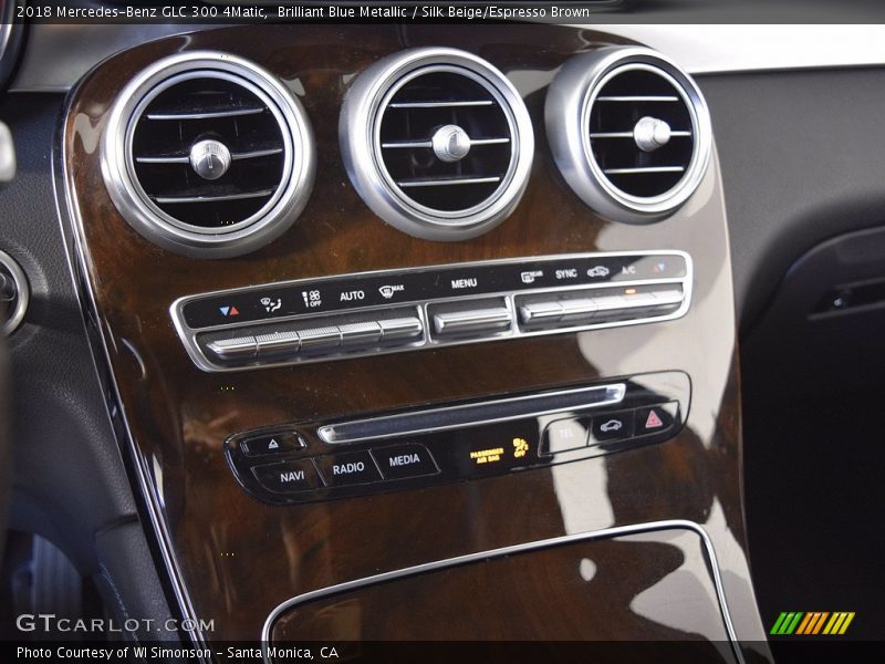 Brilliant Blue Metallic / Silk Beige/Espresso Brown 2018 Mercedes-Benz GLC 300 4Matic