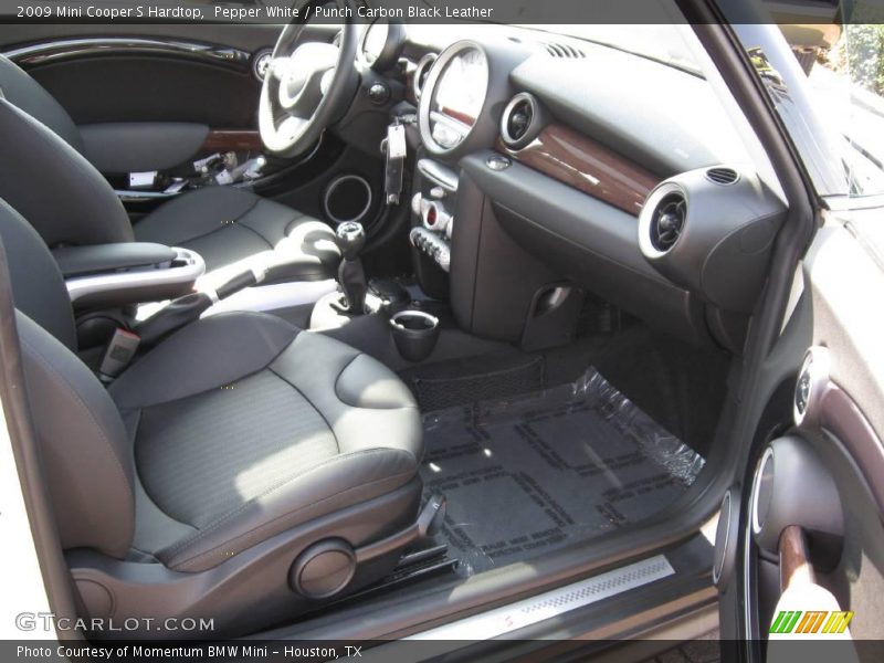 Pepper White / Punch Carbon Black Leather 2009 Mini Cooper S Hardtop