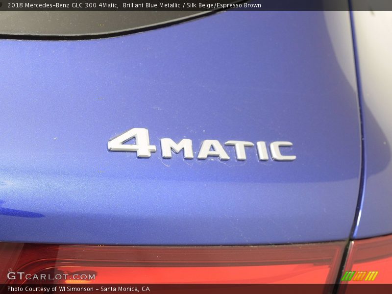 Brilliant Blue Metallic / Silk Beige/Espresso Brown 2018 Mercedes-Benz GLC 300 4Matic