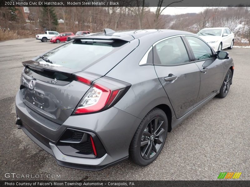 Modern Steel Metallic / Black 2021 Honda Civic EX Hatchback