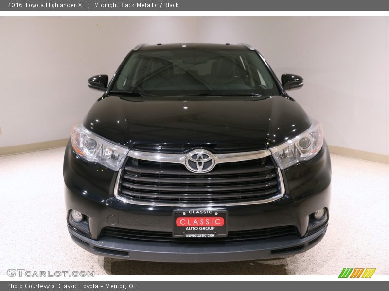Midnight Black Metallic / Black 2016 Toyota Highlander XLE