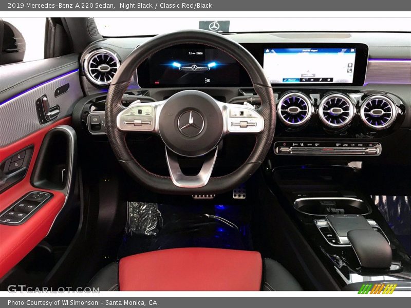 Night Black / Classic Red/Black 2019 Mercedes-Benz A 220 Sedan