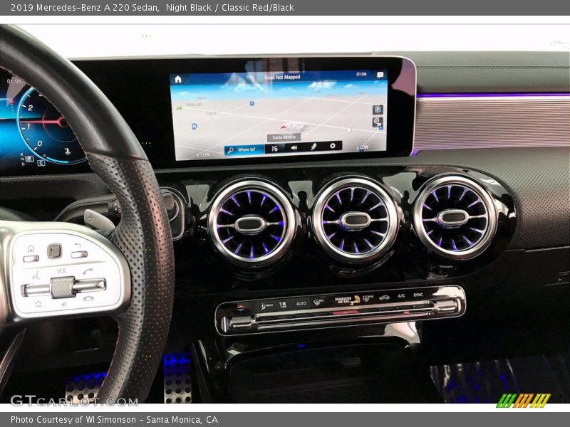 Night Black / Classic Red/Black 2019 Mercedes-Benz A 220 Sedan