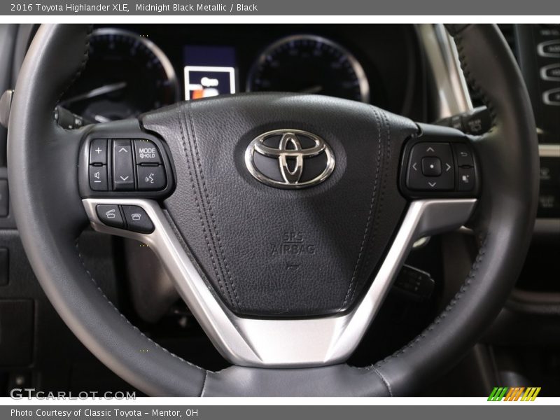 Midnight Black Metallic / Black 2016 Toyota Highlander XLE