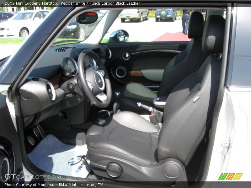 Pepper White / Punch Carbon Black Leather 2009 Mini Cooper S Hardtop