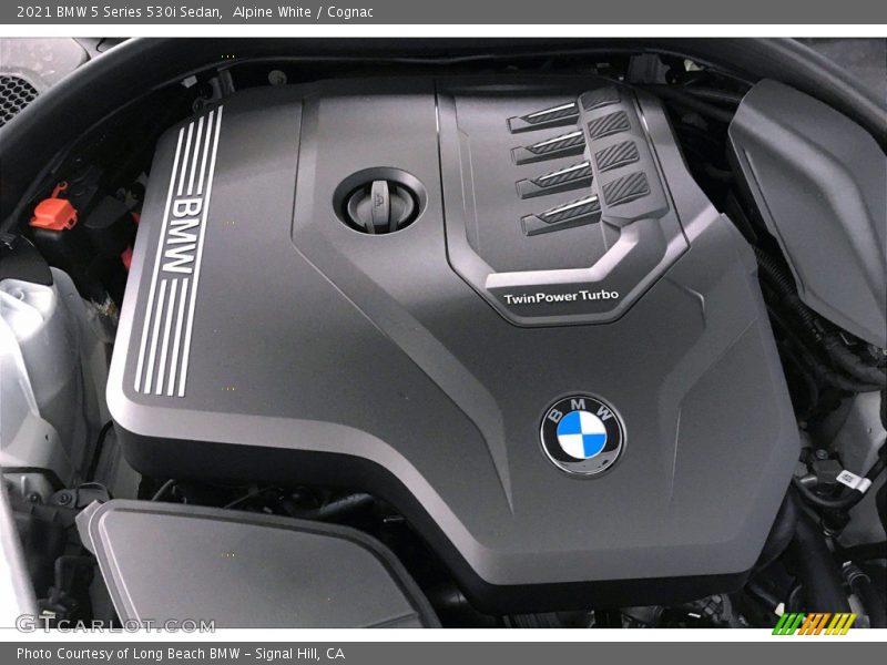 Alpine White / Cognac 2021 BMW 5 Series 530i Sedan