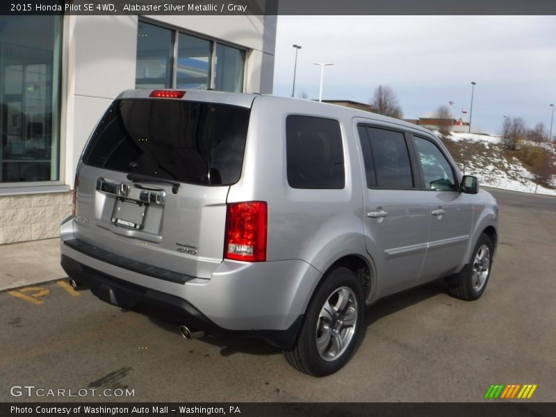 Alabaster Silver Metallic / Gray 2015 Honda Pilot SE 4WD