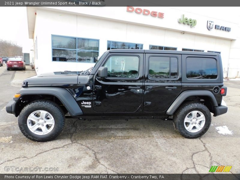 Black / Black 2021 Jeep Wrangler Unlimited Sport 4x4
