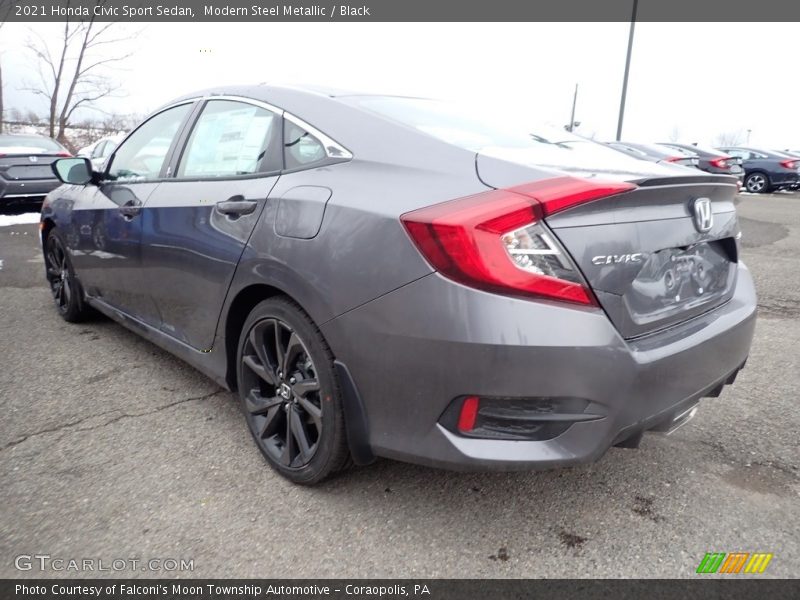 Modern Steel Metallic / Black 2021 Honda Civic Sport Sedan