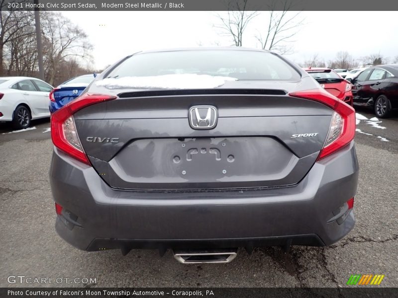 Modern Steel Metallic / Black 2021 Honda Civic Sport Sedan