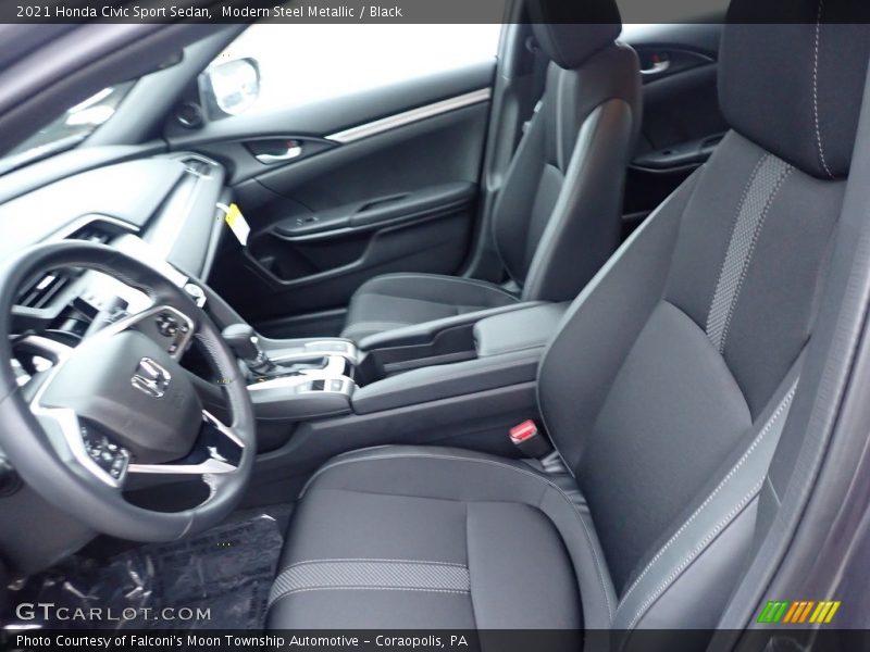 Modern Steel Metallic / Black 2021 Honda Civic Sport Sedan