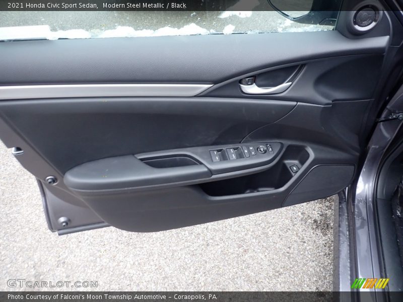 Modern Steel Metallic / Black 2021 Honda Civic Sport Sedan