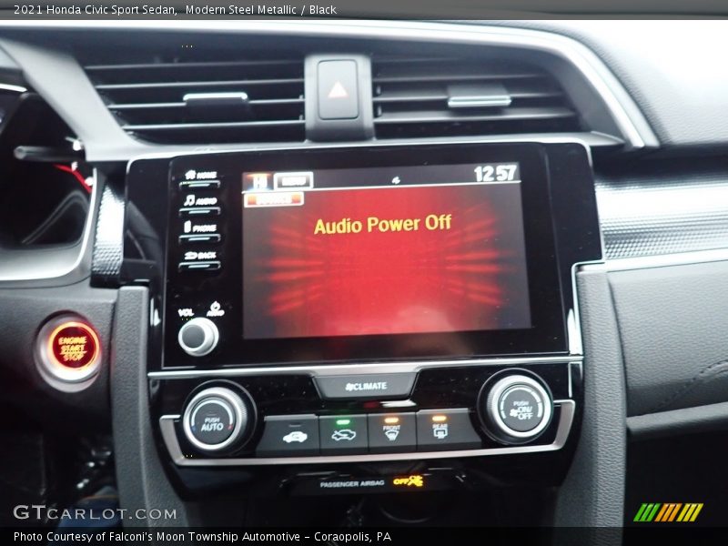 Modern Steel Metallic / Black 2021 Honda Civic Sport Sedan