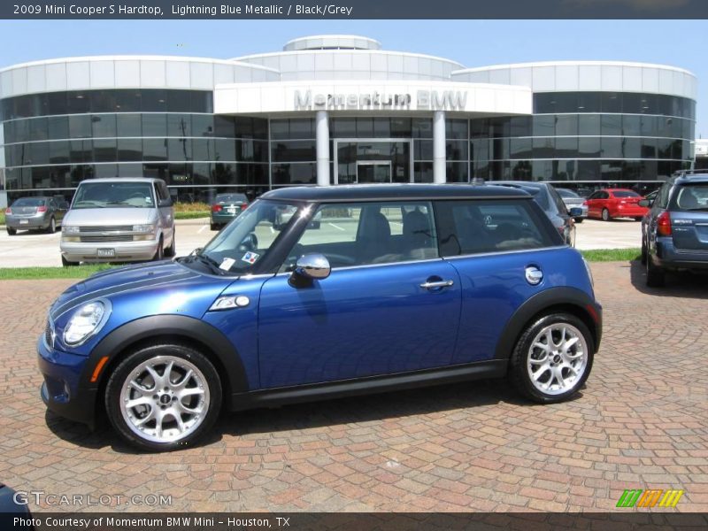 Lightning Blue Metallic / Black/Grey 2009 Mini Cooper S Hardtop