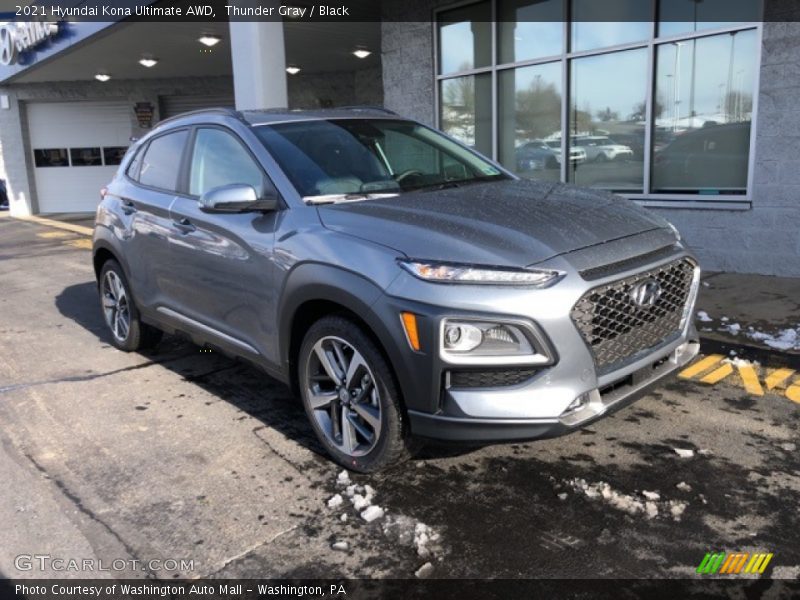 Thunder Gray / Black 2021 Hyundai Kona Ultimate AWD