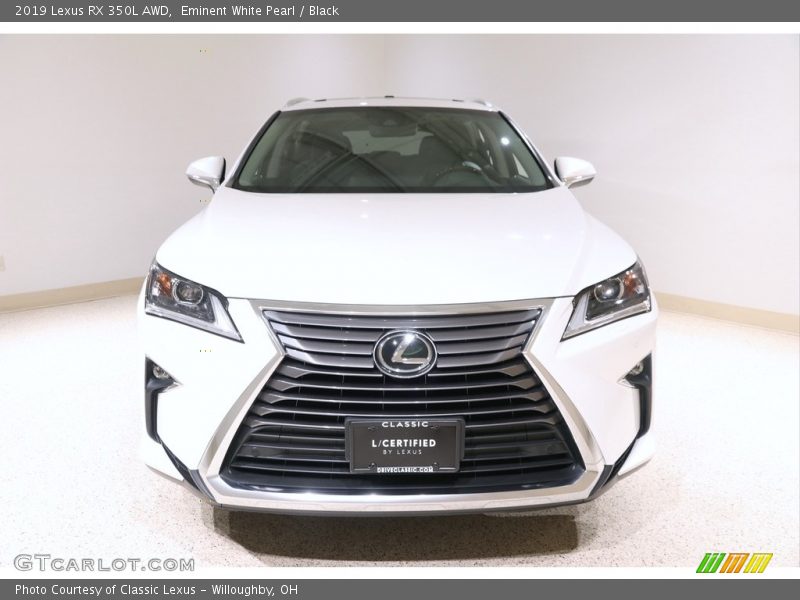 Eminent White Pearl / Black 2019 Lexus RX 350L AWD