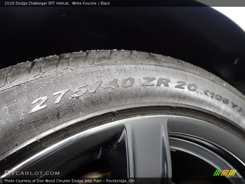 White Knuckle / Black 2018 Dodge Challenger SRT Hellcat