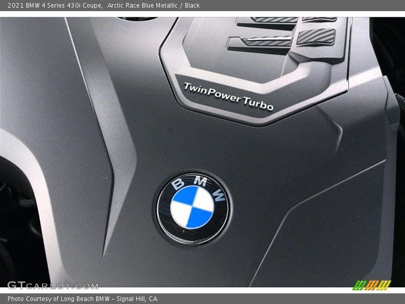 Arctic Race Blue Metallic / Black 2021 BMW 4 Series 430i Coupe
