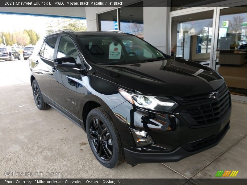 Mosaic Black Metallic / Jet Black 2021 Chevrolet Equinox LT AWD