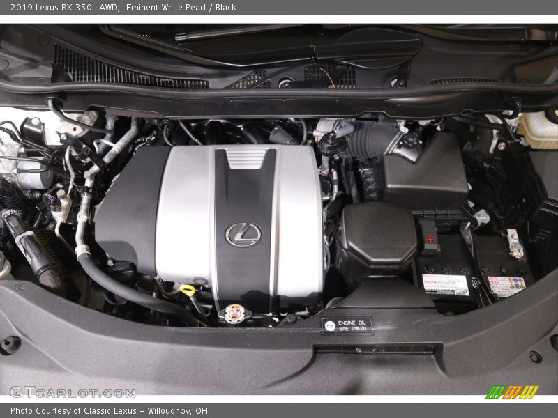 Eminent White Pearl / Black 2019 Lexus RX 350L AWD