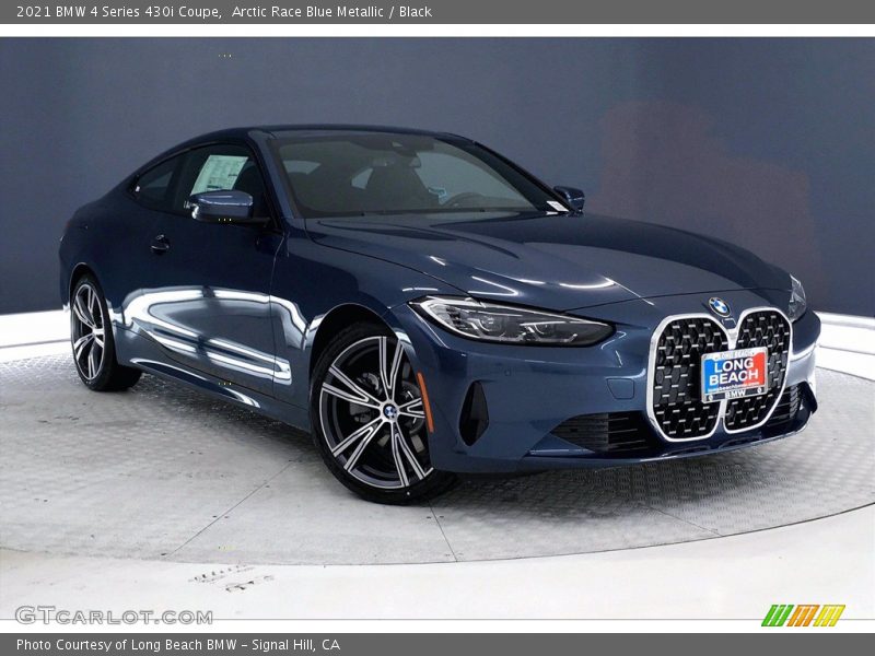 Arctic Race Blue Metallic / Black 2021 BMW 4 Series 430i Coupe