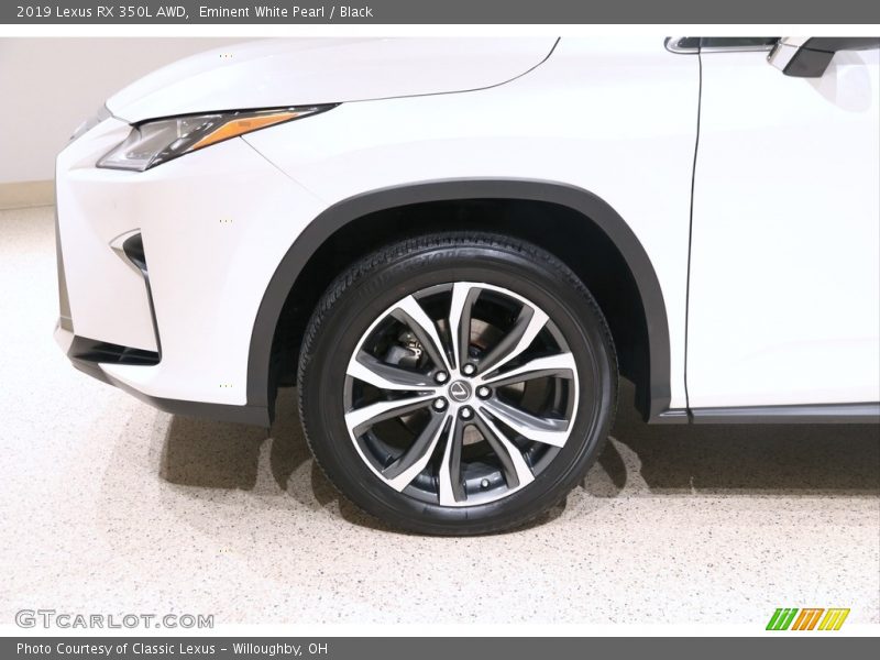 Eminent White Pearl / Black 2019 Lexus RX 350L AWD