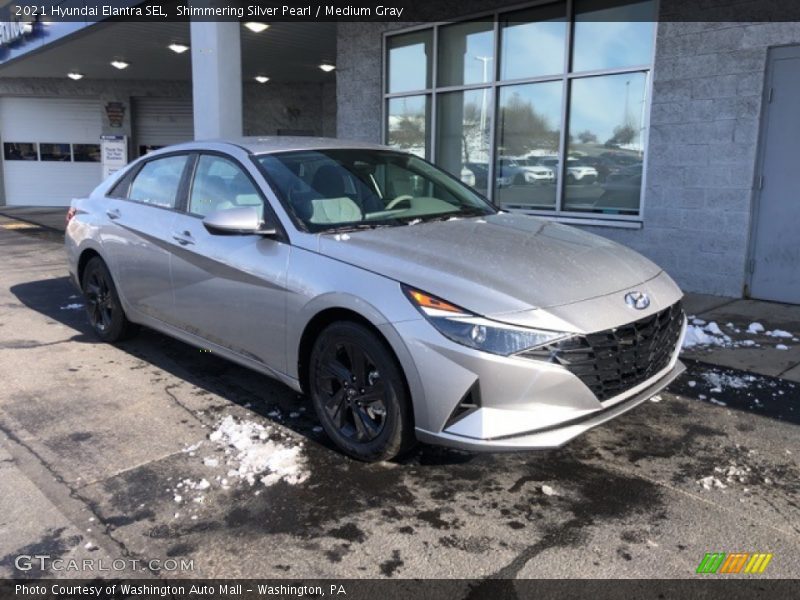 Shimmering Silver Pearl / Medium Gray 2021 Hyundai Elantra SEL